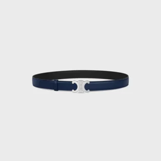 Triomphe Buckle in Metal & Reversible Strap 25Mm in Smooth and Grained Calfskin Triomphe Buckle in Metal & Reversible Strap 25Mm in Smooth and Grained Calfskin