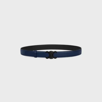 Triomphe Buckle in Metal & Reversible Strap 25Mm in Smooth and Grained Calfskin Triomphe Buckle in Metal & Reversible Strap 25Mm in Smooth and Grained Calfskin