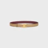Triomphe Buckle in Metal & Reversible Strap 25Mm in Smooth and Grained Calfskin Triomphe Buckle in Metal & Reversible Strap 25Mm in Smooth and Grained Calfskin