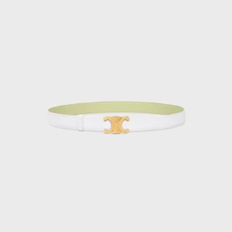 Triomphe Buckle in Metal & Reversible Strap 25Mm in Smooth and Grained Calfskin Triomphe Buckle in Metal & Reversible Strap 25Mm in Smooth and Grained Calfskin