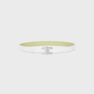 Triomphe Buckle in Metal & Reversible Strap 25Mm in Smooth and Grained Calfskin Triomphe Buckle in Metal & Reversible Strap 25Mm in Smooth and Grained Calfskin