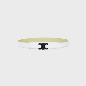 Triomphe Buckle in Metal & Reversible Strap 25Mm in Smooth and Grained Calfskin Triomphe Buckle in Metal & Reversible Strap 25Mm in Smooth and Grained Calfskin