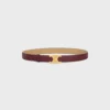 Triomphe Buckle in Metal & Reversible Strap 25Mm in Smooth and Grained Calfskin Triomphe Buckle in Metal & Reversible Strap 25Mm in Smooth and Grained Calfskin