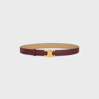 Triomphe Buckle in Metal & Reversible Strap 25Mm in Smooth and Grained Calfskin Triomphe Buckle in Metal & Reversible Strap 25Mm in Smooth and Grained Calfskin