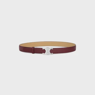 Triomphe Buckle in Metal & Reversible Strap 25Mm in Smooth and Grained Calfskin Triomphe Buckle in Metal & Reversible Strap 25Mm in Smooth and Grained Calfskin