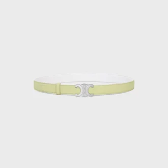 Triomphe Buckle in Metal & Reversible Strap 25Mm in Smooth and Grained Calfskin Triomphe Buckle in Metal & Reversible Strap 25Mm in Smooth and Grained Calfskin