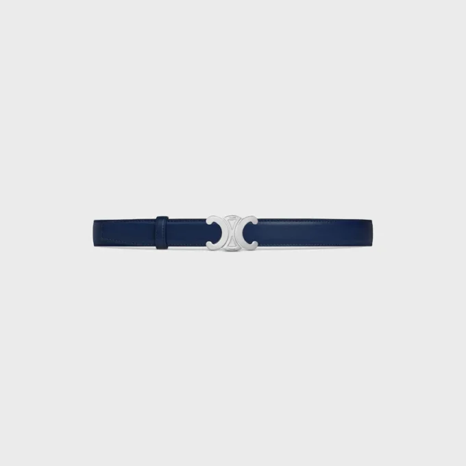 Triomphe Buckle in Metal & Reversible Strap 25Mm in Smooth and Grained Calfskin Triomphe Buckle in Metal & Reversible Strap 25Mm in Smooth and Grained Calfskin