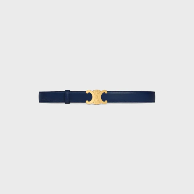 Triomphe Buckle in Metal & Reversible Strap 25Mm in Smooth and Grained Calfskin Triomphe Buckle in Metal & Reversible Strap 25Mm in Smooth and Grained Calfskin