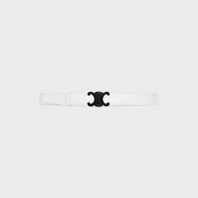 Triomphe Buckle in Metal & Reversible Strap 25Mm in Smooth and Grained Calfskin Triomphe Buckle in Metal & Reversible Strap 25Mm in Smooth and Grained Calfskin