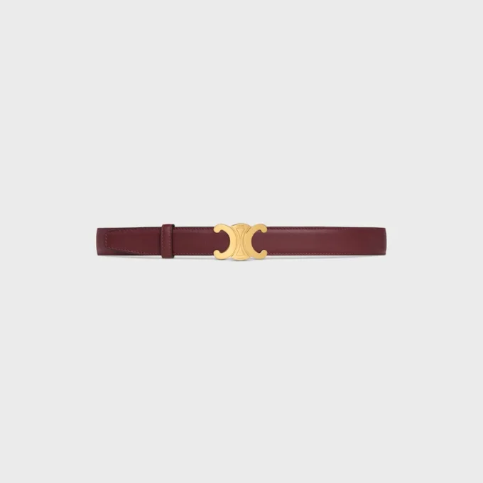 Triomphe Buckle in Metal & Reversible Strap 25Mm in Smooth and Grained Calfskin Triomphe Buckle in Metal & Reversible Strap 25Mm in Smooth and Grained Calfskin