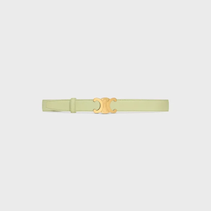 Triomphe Buckle in Metal & Reversible Strap 25Mm in Smooth and Grained Calfskin Triomphe Buckle in Metal & Reversible Strap 25Mm in Smooth and Grained Calfskin