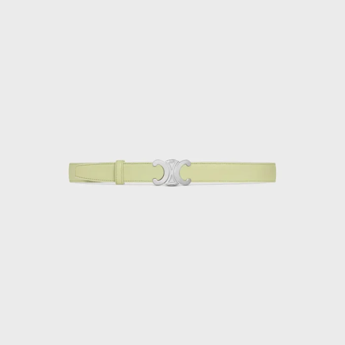 Triomphe Buckle in Metal & Reversible Strap 25Mm in Smooth and Grained Calfskin Triomphe Buckle in Metal & Reversible Strap 25Mm in Smooth and Grained Calfskin