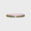 Triomphe Buckle in Metal & Reversible Strap 25Mm in Taurillon Triomphe Buckle in Metal & Reversible Strap 25Mm in Taurillon