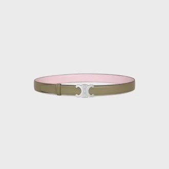 Triomphe Buckle in Metal & Reversible Strap 25Mm in Taurillon Triomphe Buckle in Metal & Reversible Strap 25Mm in Taurillon