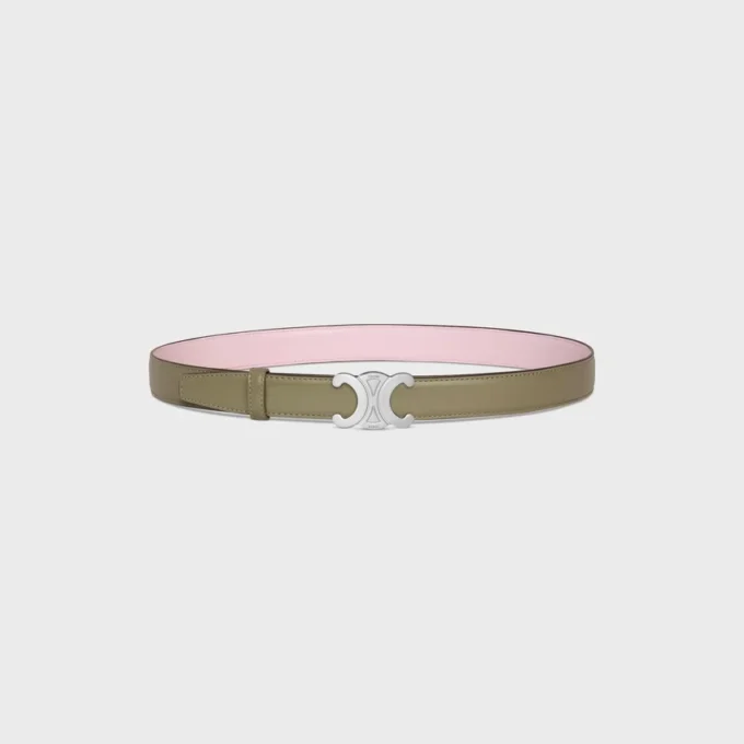 Triomphe Buckle in Metal & Reversible Strap 25Mm in Taurillon Triomphe Buckle in Metal & Reversible Strap 25Mm in Taurillon