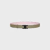 Triomphe Buckle in Metal & Reversible Strap 25Mm in Taurillon Triomphe Buckle in Metal & Reversible Strap 25Mm in Taurillon