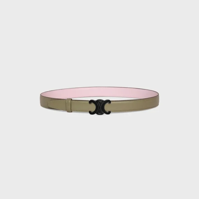 Triomphe Buckle in Metal & Reversible Strap 25Mm in Taurillon Triomphe Buckle in Metal & Reversible Strap 25Mm in Taurillon