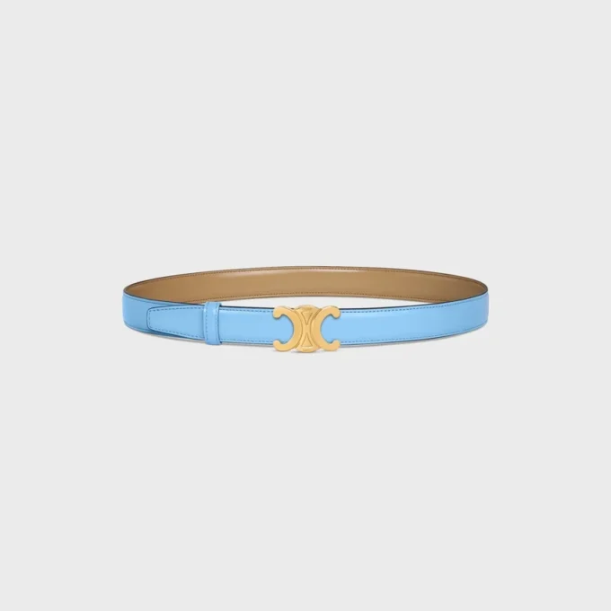 Triomphe Buckle in Metal & Reversible Strap 25Mm in Taurillon Triomphe Buckle in Metal & Reversible Strap 25Mm in Taurillon