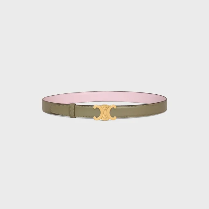 Triomphe Buckle in Metal & Reversible Strap 25Mm in Taurillon Triomphe Buckle in Metal & Reversible Strap 25Mm in Taurillon