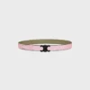 Triomphe Buckle in Metal & Reversible Strap 25Mm in Taurillon Triomphe Buckle in Metal & Reversible Strap 25Mm in Taurillon