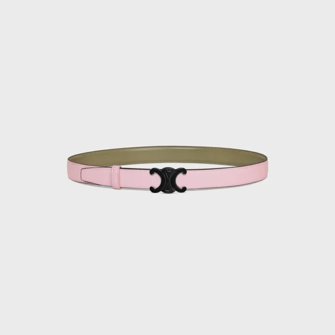 Triomphe Buckle in Metal & Reversible Strap 25Mm in Taurillon Triomphe Buckle in Metal & Reversible Strap 25Mm in Taurillon