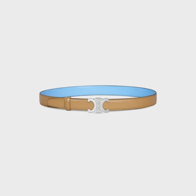 Triomphe Buckle in Metal & Reversible Strap 25Mm in Taurillon Triomphe Buckle in Metal & Reversible Strap 25Mm in Taurillon