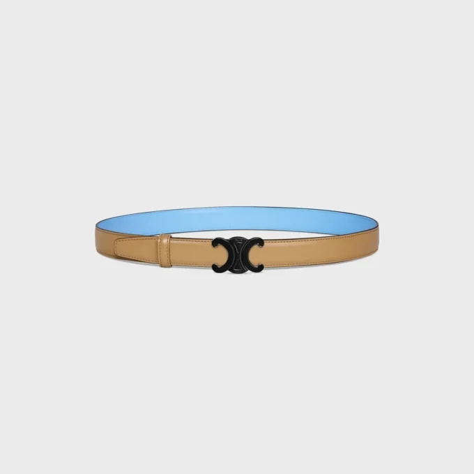 Triomphe Buckle in Metal & Reversible Strap 25Mm in Taurillon Triomphe Buckle in Metal & Reversible Strap 25Mm in Taurillon