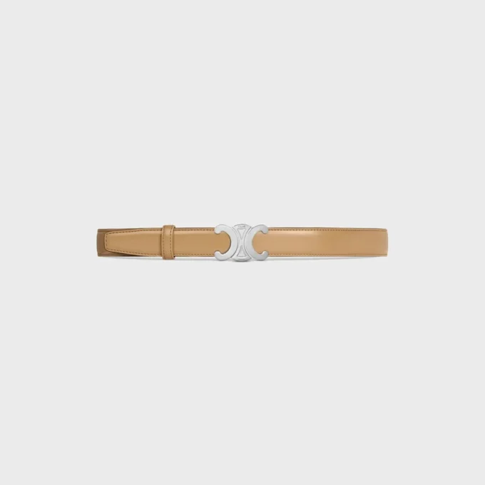 Triomphe Buckle in Metal & Reversible Strap 25Mm in Taurillon Triomphe Buckle in Metal & Reversible Strap 25Mm in Taurillon