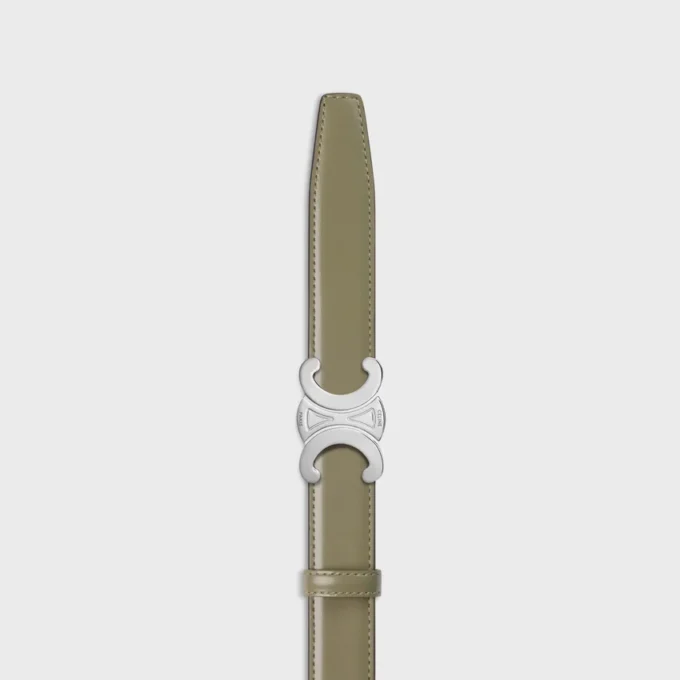 Triomphe Buckle in Metal & Reversible Strap 25Mm in Taurillon Triomphe Buckle in Metal & Reversible Strap 25Mm in Taurillon