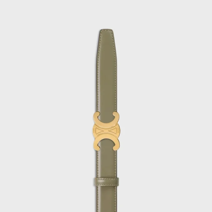 Triomphe Buckle in Metal & Reversible Strap 25Mm in Taurillon Triomphe Buckle in Metal & Reversible Strap 25Mm in Taurillon