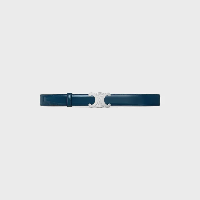Triomphe Buckle in Metal & Reversible Strap 25Mm in Taurillon and Natural Calfskin Triomphe Buckle in Metal & Reversible Strap 25Mm in Taurillon and Natural Calfskin