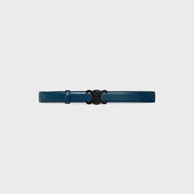 Triomphe Buckle in Metal & Reversible Strap 25Mm in Taurillon and Natural Calfskin Triomphe Buckle in Metal & Reversible Strap 25Mm in Taurillon and Natural Calfskin