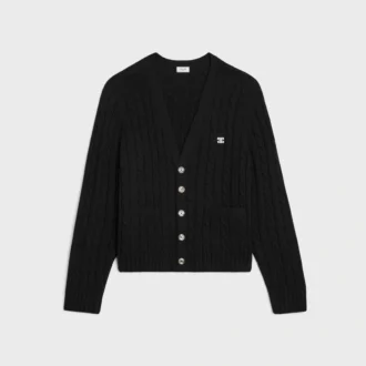 Triomphe Cardigan in Cable-Knit Cashmere