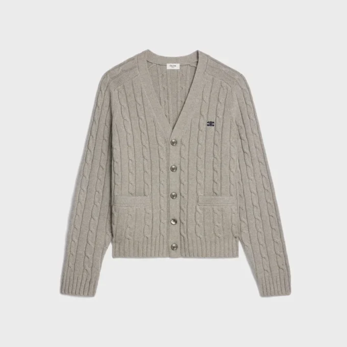 Triomphe Cardigan in Cable-Knit Cashmere Triomphe Cardigan in Cable-Knit Cashmere