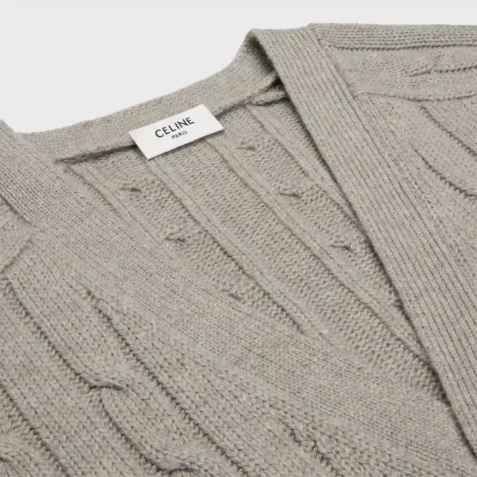 Triomphe Cardigan in Cable-Knit Cashmere Triomphe Cardigan in Cable-Knit Cashmere