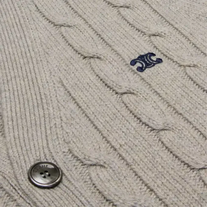 Triomphe Cardigan in Cable-Knit Cashmere Triomphe Cardigan in Cable-Knit Cashmere