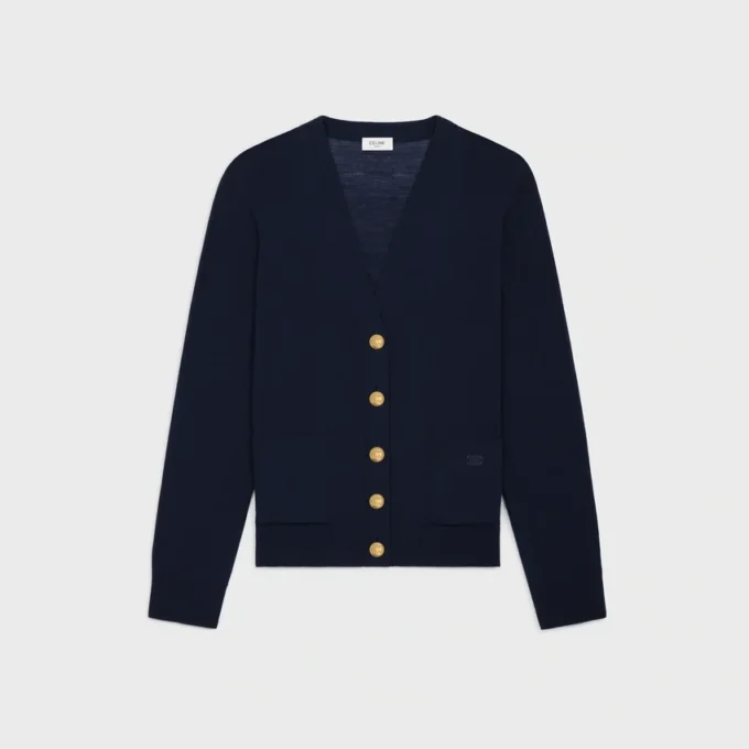 Triomphe Cardigan in Fine Wool