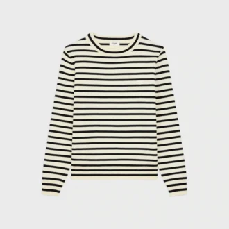 Triomphe Crew Neck Marinare Sweater in Wool Triomphe Crew Neck Marinare Sweater in Wool