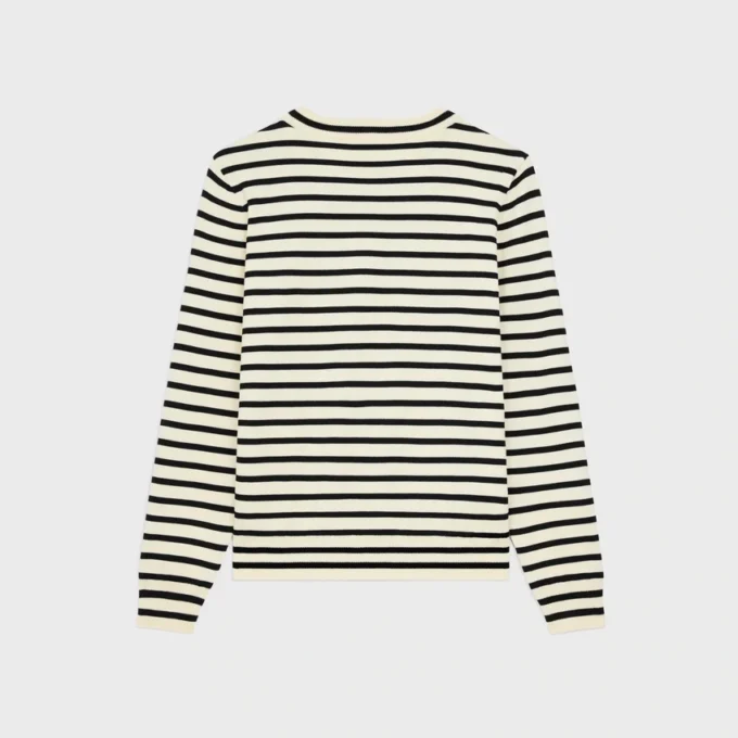 Triomphe Crew Neck Marinare Sweater in Wool Triomphe Crew Neck Marinare Sweater in Wool