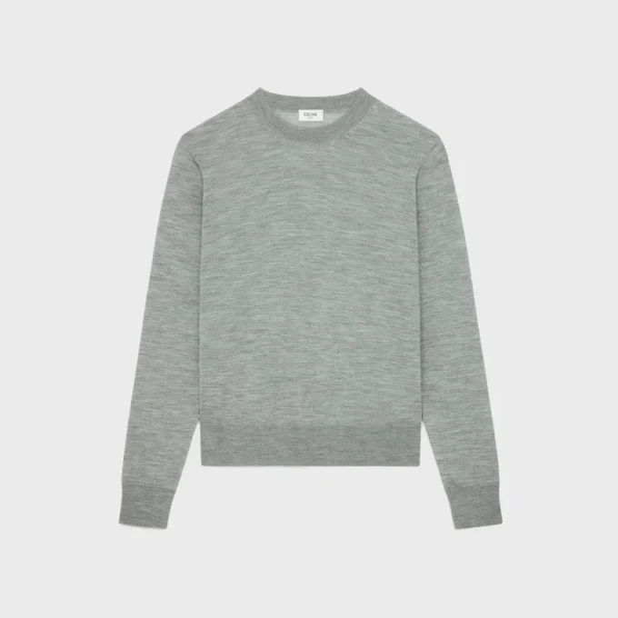 Triomphe Crew Neck Sweater in Fine Wool
