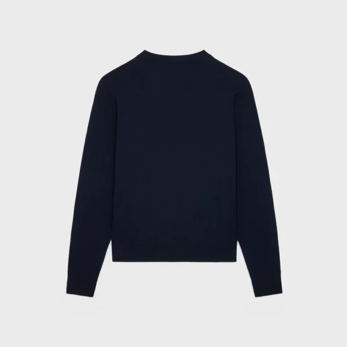 Triomphe Crew Neck Sweater in Fine Wool