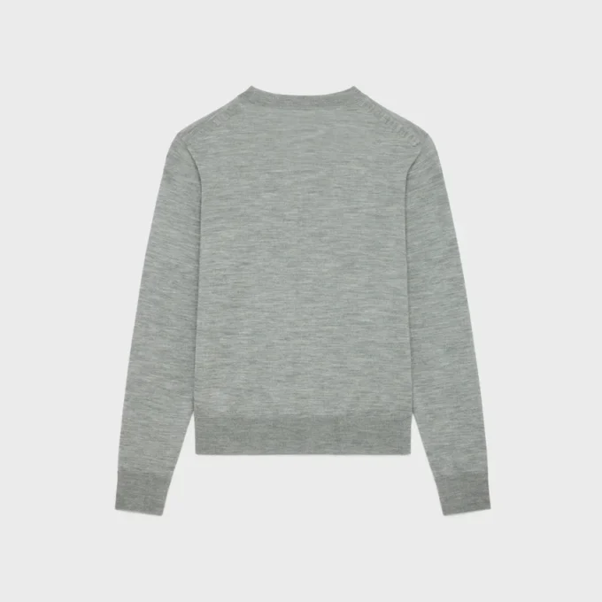 Triomphe Crew Neck Sweater in Fine Wool