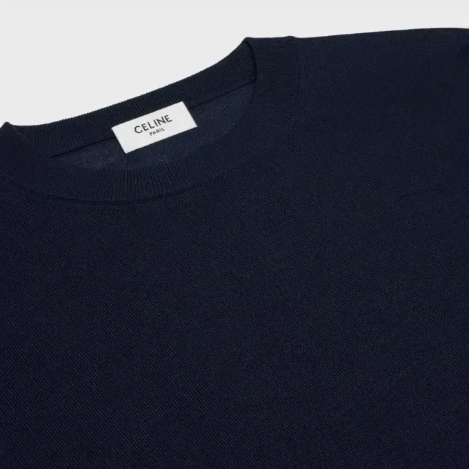 Triomphe Crew Neck Sweater in Fine Wool
