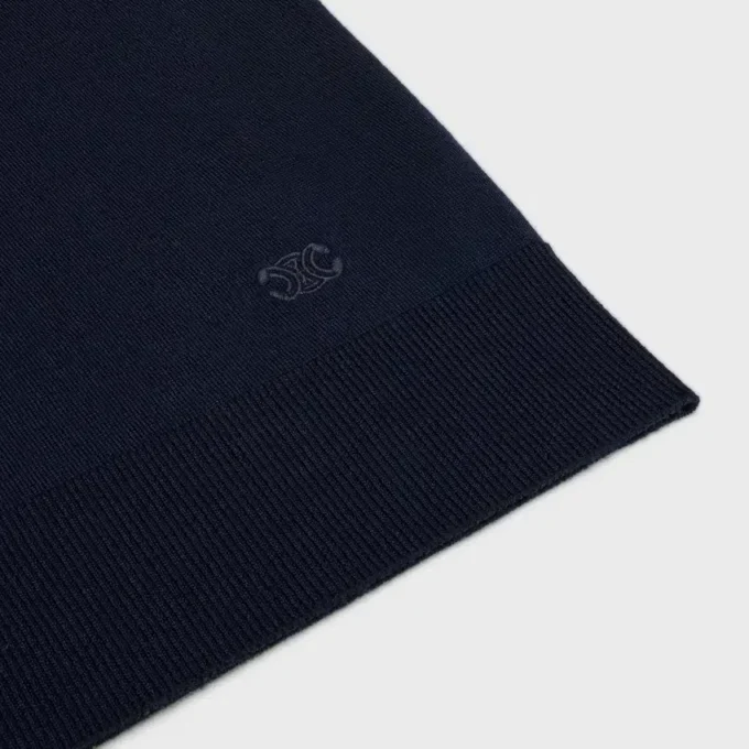 Triomphe Crew Neck Sweater in Fine Wool