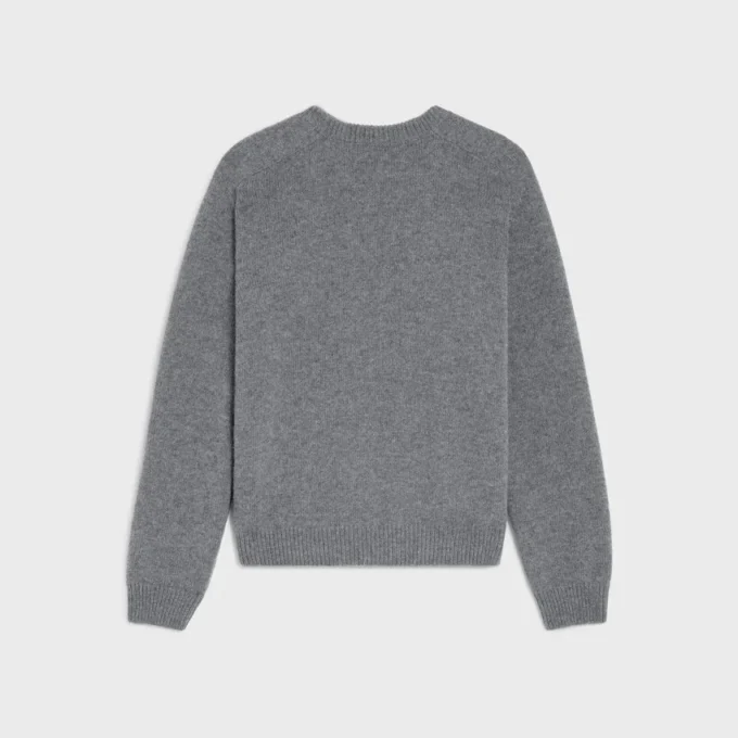 Triomphe Crew Neck Sweater in Wool Cashmere Triomphe Crew Neck Sweater in Wool Cashmere