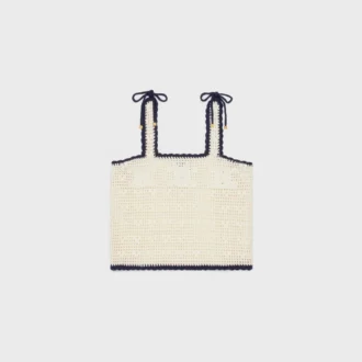 Triomphe Crop Top in Crochetted Cotton