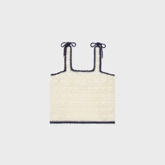 Triomphe Crop Top in Crochetted Cotton