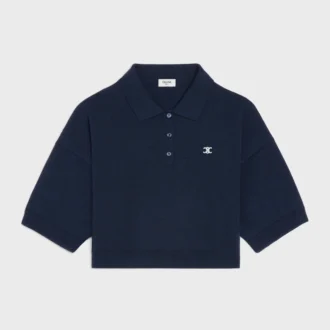 Triomphe Cropped Polo in Wool