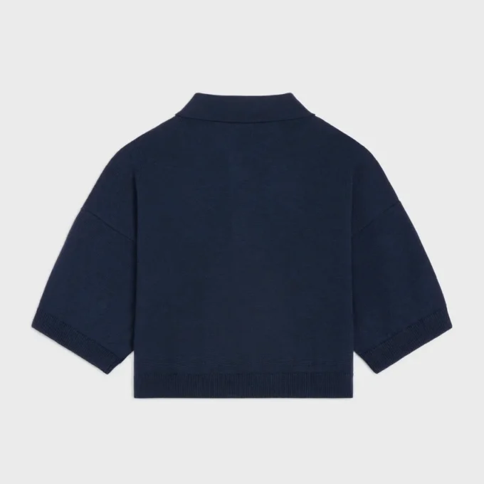 Triomphe Cropped Polo in Wool