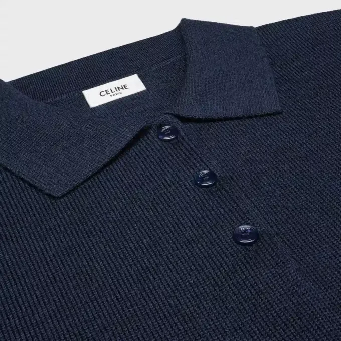 Triomphe Cropped Polo in Wool